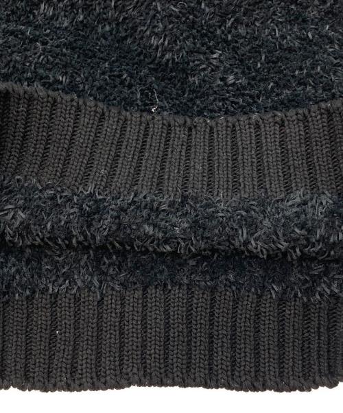 DRAWER（ドゥロワー）Drawer (ドゥロワー) 3Gコットンへアリーニット ブラック サイズ:1の古着・服飾アイテム