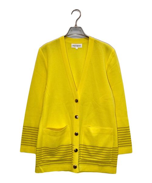 Yves Saint Laurent（イヴサンローラン）Yves Saint Laurent (イヴサンローラン) ニットカーディガン イエロー サイズ:Lの古着・服飾アイテム