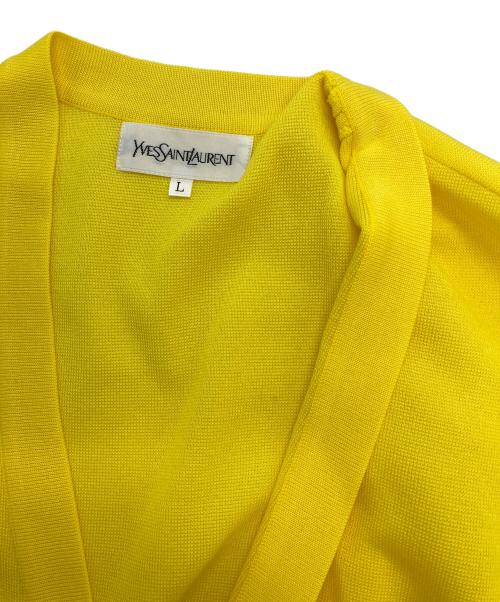 Yves Saint Laurent（イヴサンローラン）Yves Saint Laurent (イヴサンローラン) ニットカーディガン イエロー サイズ:Lの古着・服飾アイテム