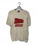 Histeric Glamourヒステリックグラマー）の古着「FIRE LOGO プリント プルオーバー コットンリネン サマー ニット」｜アイボリー