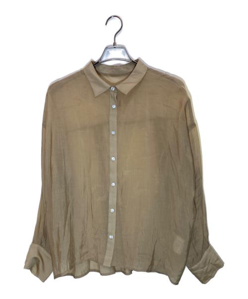 CADUNE（カデュネ）CADUNE (カデュネ) シアーシャツ ベージュ サイズ:38の古着・服飾アイテム