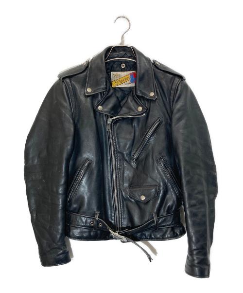 Schott（ショット）Schott (ショット) 618 ダブルライダースレザージャケット ブラック サイズ:34の古着・服飾アイテム