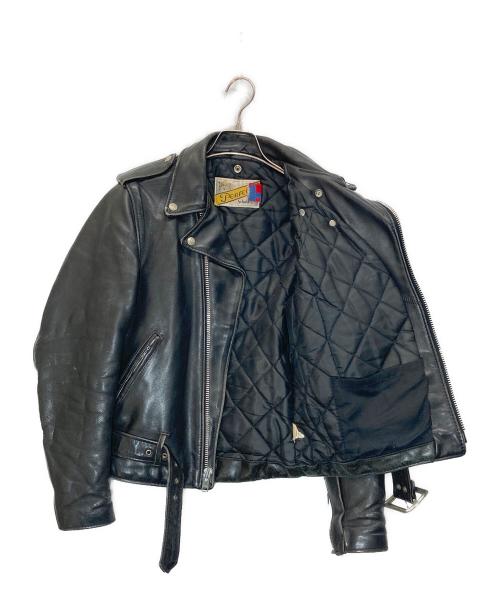 Schott（ショット）Schott (ショット) 618 ダブルライダースレザージャケット ブラック サイズ:34の古着・服飾アイテム