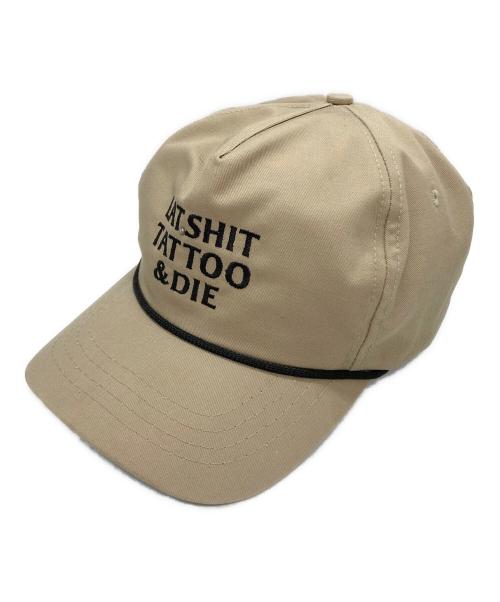 cali fame headwear（カリヘッドウェア）cali fame headwear (カリヘッドウェア) tattoo studio yamada (タトゥースタジオヤマダ) SNAP BACK CAP ベージュ サイズ:-の古着・服飾アイテム