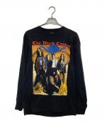 murina's bestムリーナズベスト）の古着「ロングスリーブプリントカットソー」｜ブラック