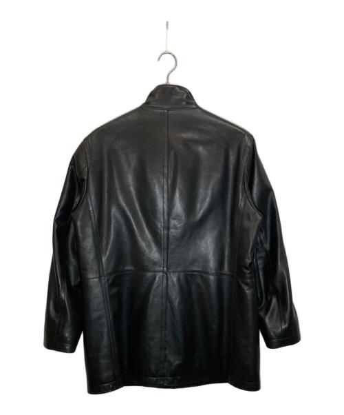 LANVIN COLLECTION（ランバンコレクション）LANVIN COLLECTION (ランバンコレクション) レザーハーフコート ブラック サイズ:48の古着・服飾アイテム