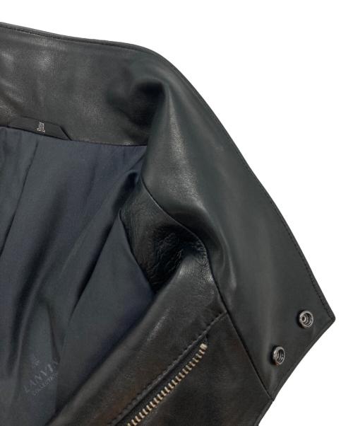 LANVIN COLLECTION（ランバンコレクション）LANVIN COLLECTION (ランバンコレクション) レザーハーフコート ブラック サイズ:48の古着・服飾アイテム