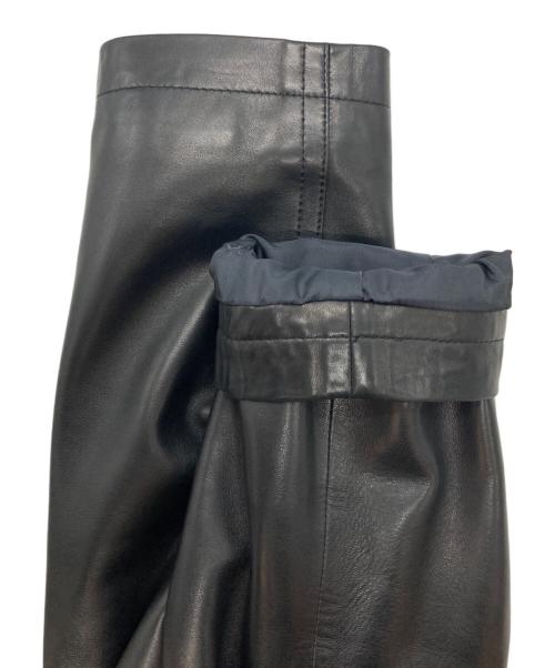 LANVIN COLLECTION（ランバンコレクション）LANVIN COLLECTION (ランバンコレクション) レザーハーフコート ブラック サイズ:48の古着・服飾アイテム