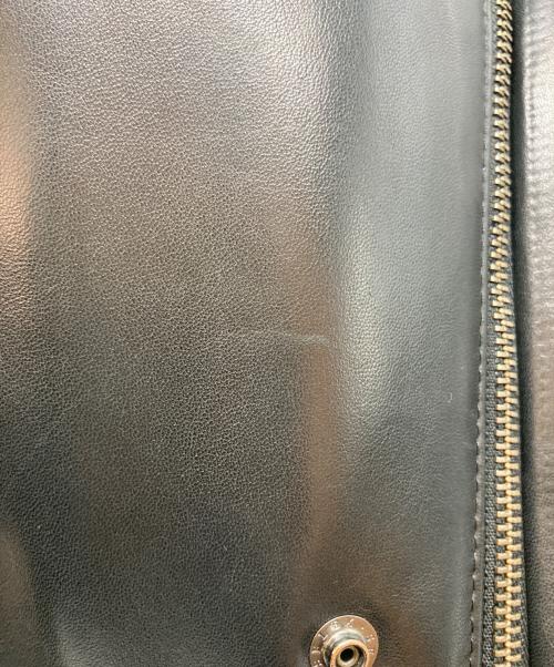 LANVIN COLLECTION（ランバンコレクション）LANVIN COLLECTION (ランバンコレクション) レザーハーフコート ブラック サイズ:48の古着・服飾アイテム