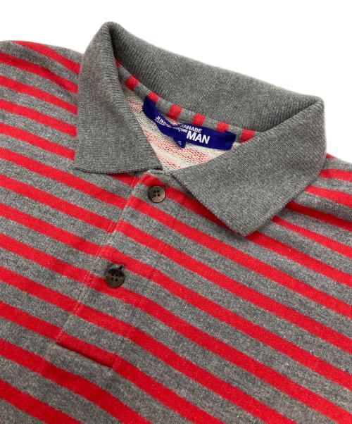 JUNYA WATANABE MAN（ジュンヤワタナベマン）JUNYA WATANABE MAN (ジュンヤワタナベマン) ポロシャツ レッド×グレー サイズ:Sの古着・服飾アイテム
