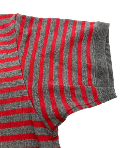 JUNYA WATANABE MAN（ジュンヤワタナベマン）JUNYA WATANABE MAN (ジュンヤワタナベマン) ポロシャツ レッド×グレー サイズ:Sの古着・服飾アイテム