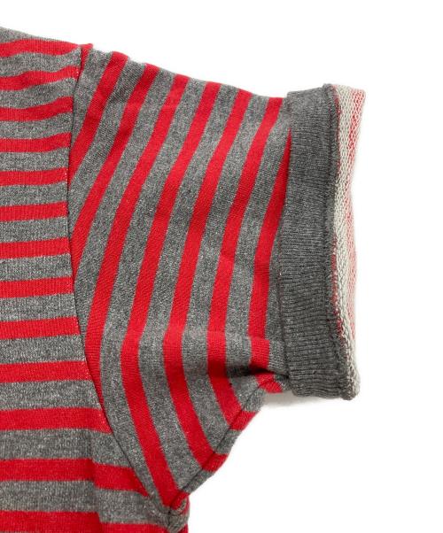 JUNYA WATANABE MAN（ジュンヤワタナベマン）JUNYA WATANABE MAN (ジュンヤワタナベマン) ポロシャツ レッド×グレー サイズ:Sの古着・服飾アイテム