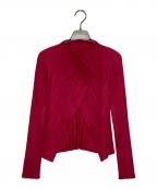 PLEATS PLEASEプリーツプリーズ）の古着「プリーツカーディガン」｜ピンク