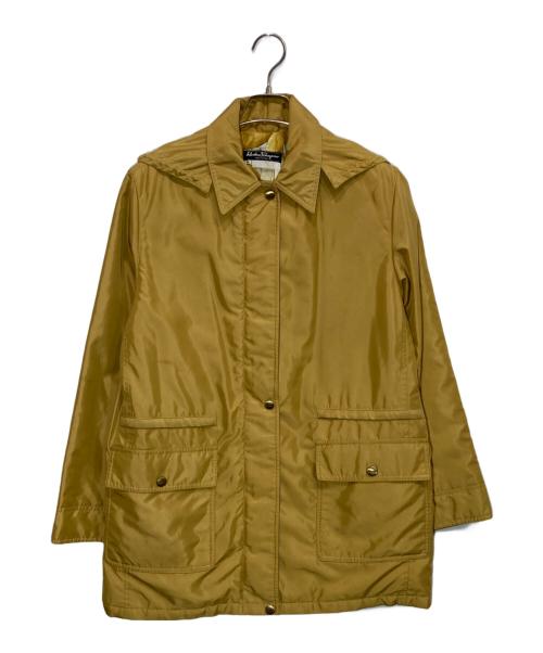 Salvatore Ferragamo（サルヴァトーレ フェラガモ）Salvatore Ferragamo (サルヴァトーレ フェラガモ) 裏地スカーフ柄ジャケット イエロー サイズ:Ⅿの古着・服飾アイテム