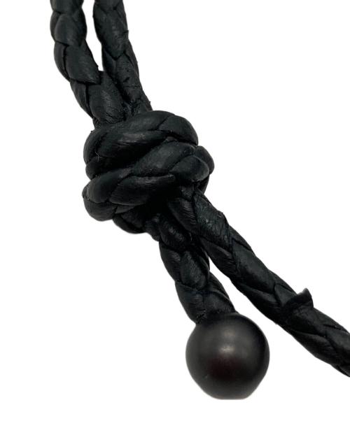 BOTTEGA VENETA（ボッテガベネタ）BOTTEGA VENETA (ボッテガベネタ) イントレチャートダブルレザーブレスレット ブラック サイズ:-の古着・服飾アイテム