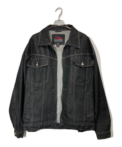 FUBU（フブ）FUBU (フブ) ジップアップデニムジャケット ブラック サイズ:XXLの古着・服飾アイテム