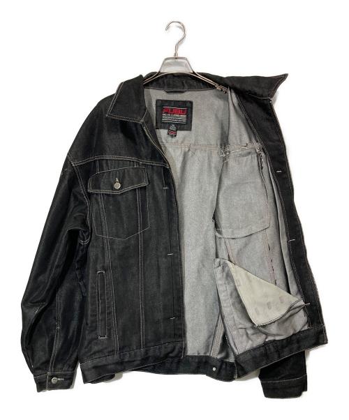 FUBU（フブ）FUBU (フブ) ジップアップデニムジャケット ブラック サイズ:XXLの古着・服飾アイテム