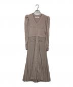 HER LIP TOハーリップトゥ）の古着「Suite Room Knit Long Dress」｜ピンク