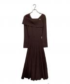 HER LIP TOハーリップトゥ）の古着「La Lueur Knit Dress」｜ブラウン