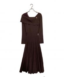 HER LIP TO（ハーリップトゥ）の古着「La Lueur Knit Dress」｜ブラウン