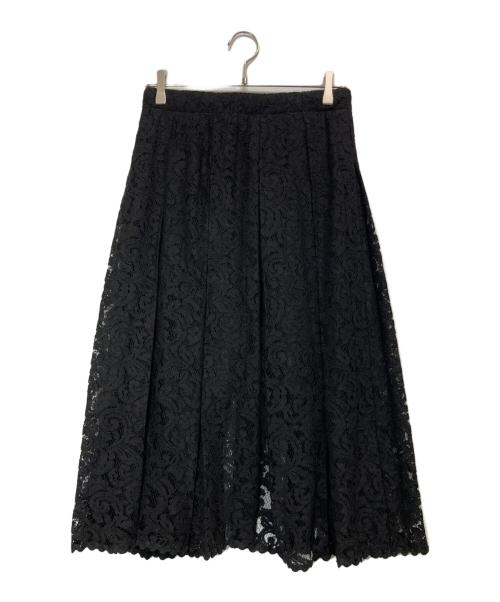 sacai（サカイ）sacai (サカイ) レースドッキング プリーツ ラップスカート ブラック サイズ:1の古着・服飾アイテム