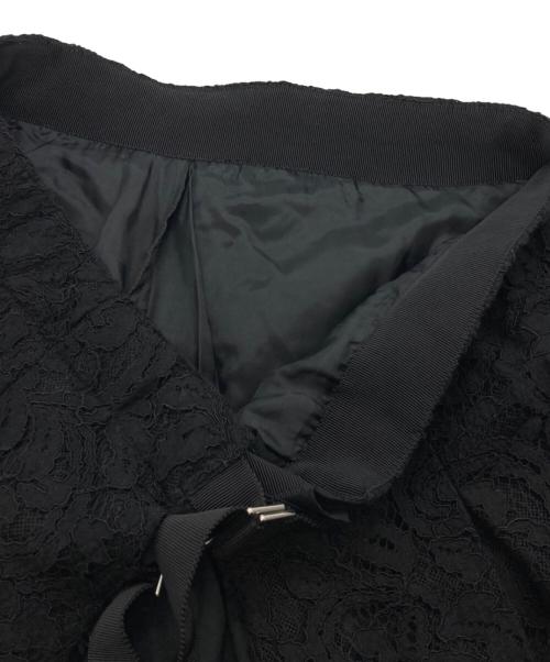 sacai（サカイ）sacai (サカイ) レースドッキング プリーツ ラップスカート ブラック サイズ:1の古着・服飾アイテム