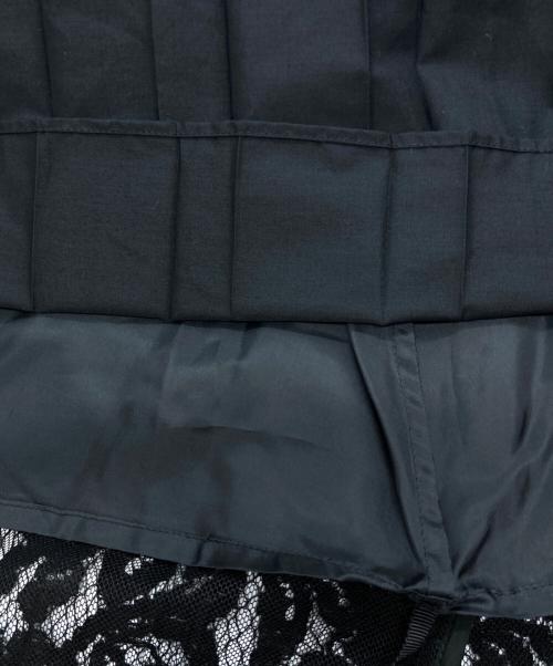 sacai（サカイ）sacai (サカイ) レースドッキング プリーツ ラップスカート ブラック サイズ:1の古着・服飾アイテム
