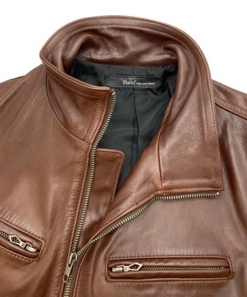 Haruf（ハルフ）HARUF (ハルフ) ホースレザージャケット ブラウン サイズ:Mの古着・服飾アイテム