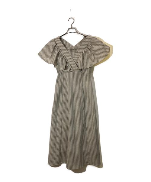 UNITED TOKYO（ユナイテッドトーキョー）UNITED TOKYO (ユナイテッドトーキョー) インバランスプリーツワンピース ベージュ サイズ:1の古着・服飾アイテム