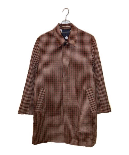 PAUL SMITH（ポールスミス）PAUL SMITH (ポールスミス) ガンクラブチェック ステンカラーコート ブラウン サイズ:Ⅿの古着・服飾アイテム