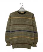 ISSEY MIYAKEイッセイミヤケ）の古着「レイヤーメッシュボーダーニット」｜カーキ