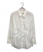 MM6 Maison Margielaエムエムシックスメゾンマルジェラ）の古着「テープデザインシャツ」｜ホワイト
