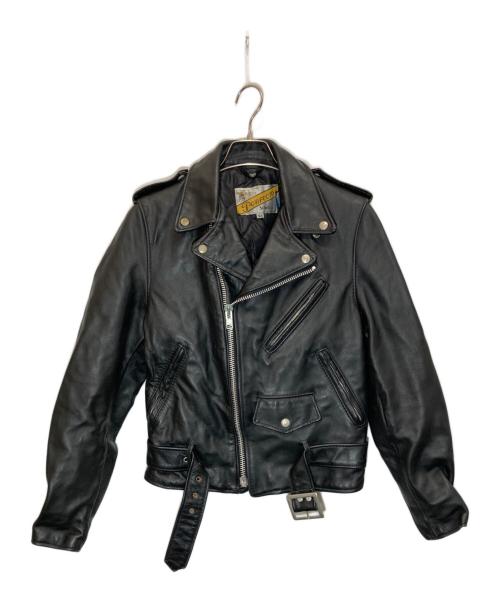 Schott（ショット）Schott (ショット) 618 ダブルライダースジャケット ブラック サイズ:34の古着・服飾アイテム