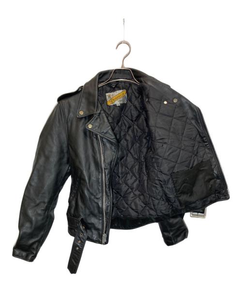 Schott（ショット）Schott (ショット) 618 ダブルライダースジャケット ブラック サイズ:34の古着・服飾アイテム