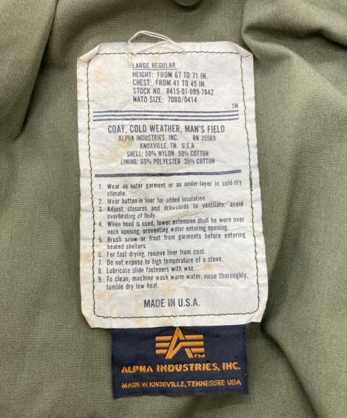 ALPHA（アルファ）ALPHA (アルファ) M65ジャケット カーキ サイズ:Lの古着・服飾アイテム