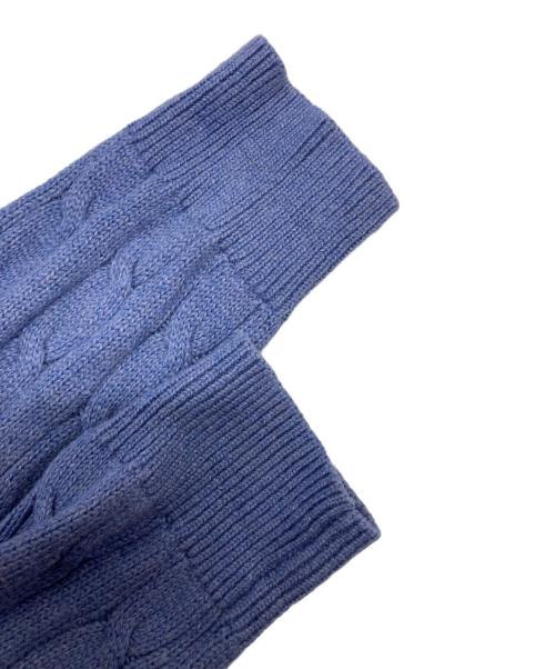 POLO RALPH LAUREN（ポロ・ラルフローレン）POLO RALPH LAUREN (ポロ・ラルフローレン) ハーフジップケーブルニット ブルー サイズ:Lの古着・服飾アイテム