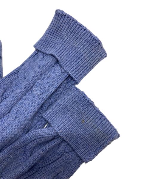 POLO RALPH LAUREN（ポロ・ラルフローレン）POLO RALPH LAUREN (ポロ・ラルフローレン) ハーフジップケーブルニット ブルー サイズ:Lの古着・服飾アイテム