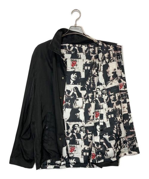 JACKROSE（ジャックローズ）JACKROSE (ジャックローズ) THE ROLLING STONESリバーシブルコーチジャケット ホワイト×ブラック サイズ:6の古着・服飾アイテム