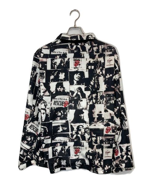 JACKROSE（ジャックローズ）JACKROSE (ジャックローズ) THE ROLLING STONESリバーシブルコーチジャケット ホワイト×ブラック サイズ:6の古着・服飾アイテム