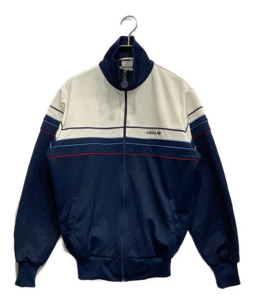 adidas（アディダス）adidas (アディダス) ジャージジャケット ネイビー×ベージュ サイズ:Mの古着・服飾アイテム