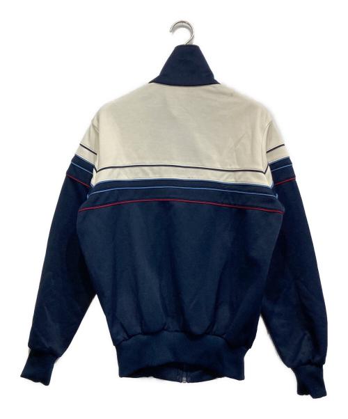 adidas（アディダス）adidas (アディダス) ジャージジャケット ネイビー×ベージュ サイズ:Mの古着・服飾アイテム