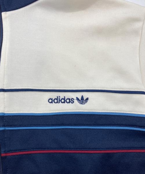 adidas（アディダス）adidas (アディダス) ジャージジャケット ネイビー×ベージュ サイズ:Mの古着・服飾アイテム