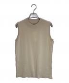 BATONERバトナ―）の古着「HIGHTWIST COTTON SILK SLEEVELESS」｜ベージュ