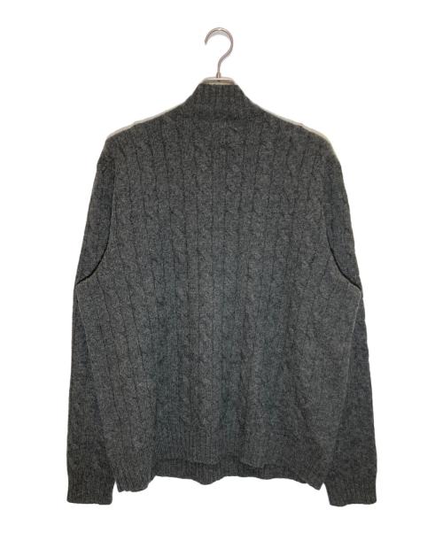 POLO RALPH LAUREN（ポロ・ラルフローレン）POLO RALPH LAUREN (ポロ・ラルフローレン) ハーフジップケーブルニット グレー サイズ:SIZE XLの古着・服飾アイテム