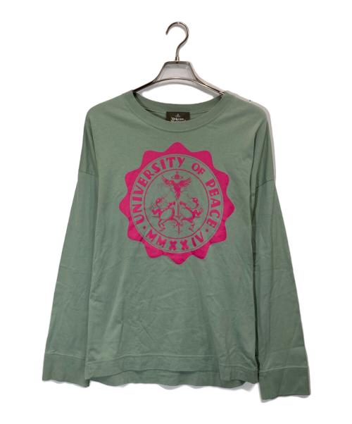 Vivienne Westwood man（ヴィヴィアン ウェストウッド マン）Vivienne Westwood man (ヴィヴィアン ウェストウッド マン) プリントロングスリーブカットソー グリーン サイズ:44の古着・服飾アイテム