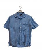 POLO RALPH LAURENポロ・ラルフローレン）の古着「ストライプオープンカラーシャツ」｜ブルー