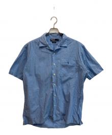 POLO RALPH LAUREN（ポロ・ラルフローレン）の古着「ストライプオープンカラーシャツ」｜ブルー