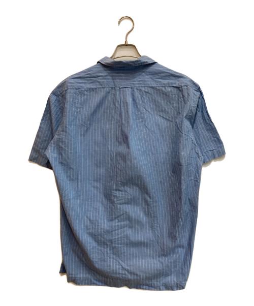 POLO RALPH LAUREN（ポロ・ラルフローレン）POLO RALPH LAUREN (ポロ・ラルフローレン) ストライプオープンカラーシャツ ブルー サイズ:Ⅿの古着・服飾アイテム