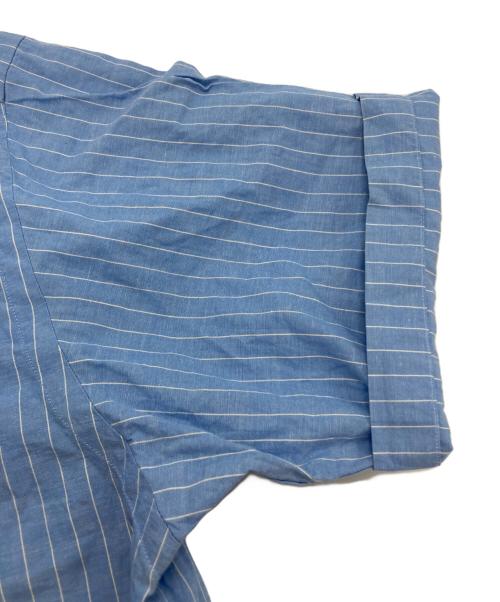 POLO RALPH LAUREN（ポロ・ラルフローレン）POLO RALPH LAUREN (ポロ・ラルフローレン) ストライプオープンカラーシャツ ブルー サイズ:Ⅿの古着・服飾アイテム