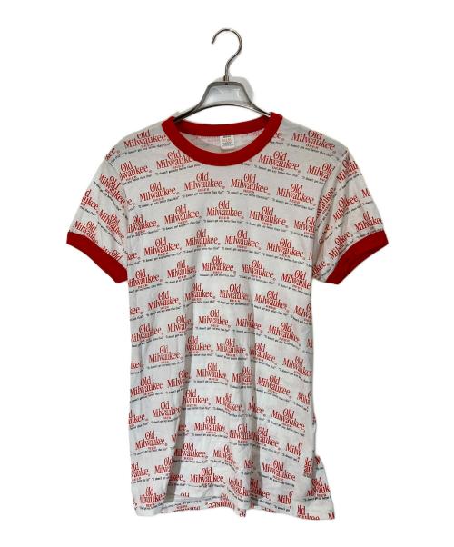 5050（フィフティーフィフティー）5050 (フィフティーフィフティー) ヴィンテージリンガーTシャツ ホワイト×レッド サイズ:Ⅿの古着・服飾アイテム